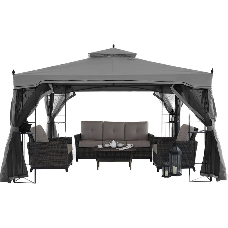 10 \\\\ \'x 10 \\\\\' in acciaio patio da giardino da giardino con tende a maglie rimovibili