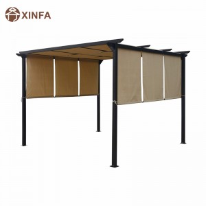 10 \\\\ \'x 10 \\\\\' esterno pergola gazebo tenda casa in acciaio da esterno incorniciata, marrone
